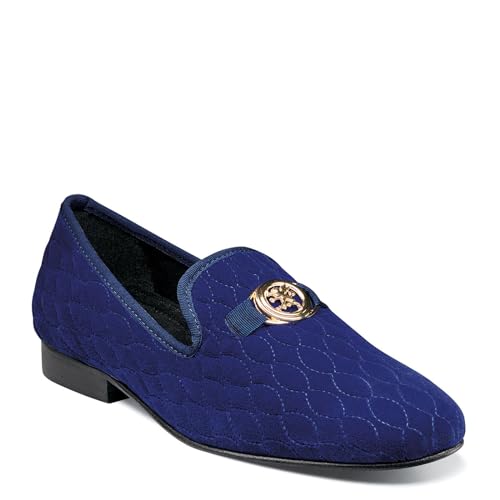 Stacy Adams Herren Valet Velour Bit Slip-on Loafer Slipper, blau, 39.5 EU von Stacy Adams