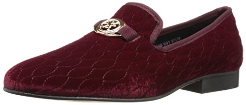 Stacy Adams Herren Valet Velour Bit Slip-on Loafer Slipper, burgunderfarben, 48 EU von Stacy Adams