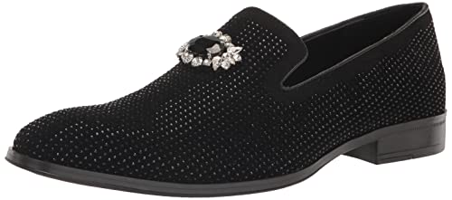 STACY ADAMS Herren Spark-Brosche & Strass Slipper, Schwarz, 43 EU von Stacy Adams