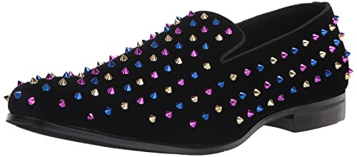 Stacy Adams Herren Spire Spikes Slipper, Schwarz, Blau, Lila, Gold, 44.5 EU von Stacy Adams