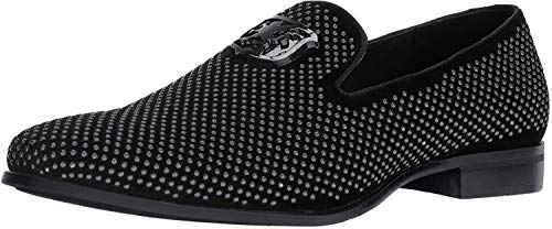 Stacy Adams Herren Swagger Studded Slip On Slipper, schwarz, 47 EU von Stacy Adams