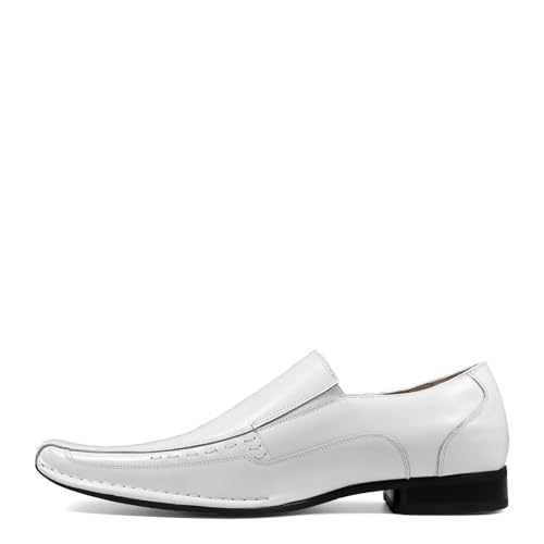 STACY ADAMS Herren Templin Fahrrad-Zehen-Slip-On, Weiß, 47 EU von Stacy Adams