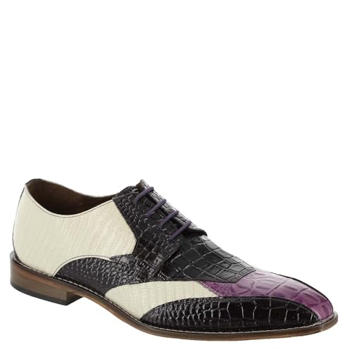 Stacy Adams Herren Tristano Bike Toe Lace Up Oxford, Violett Multi, 43 EU Weit von Stacy Adams