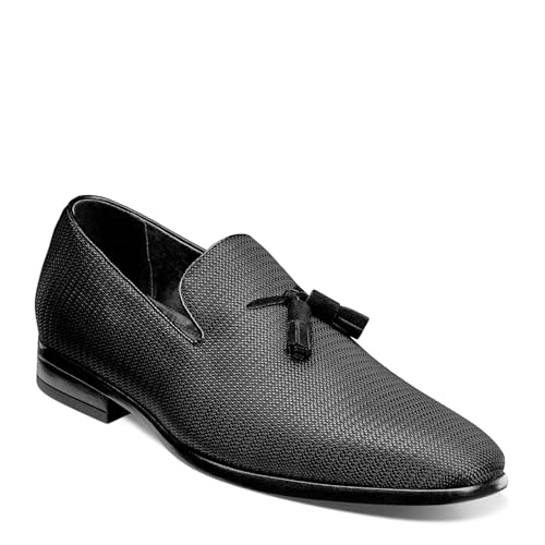 STACY ADAMS Men's Tazewell Tassel Slip-on Loafer, Black, 9.5 UK von Stacy Adams