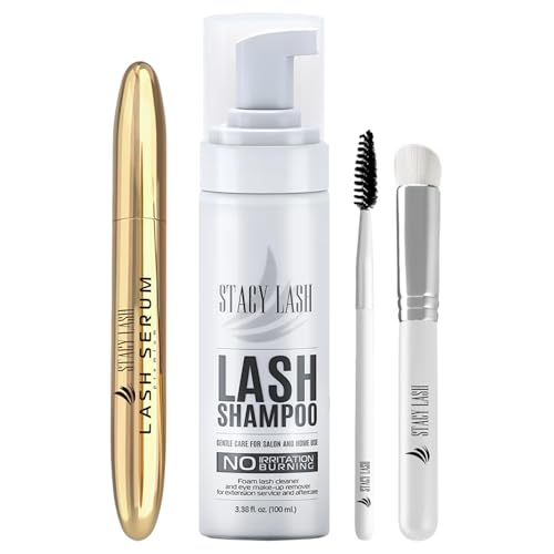 Lash Shampoo 100ml+ Eyelash Growth Serum by Stacy Lash/Eye Makeup Remover + Lash Serum for Eyelash Growth and Thickness/Lash Cleaning Kit of Lash Cleanser + Brush & Eyelash Serum to Grow Lashes… Lash Shampoo 100ml+ Eyelash Growth Serum by Stacy Lash/Eye Makeup Remover + Lash Serum for Eyelash Growth and Thickness/Lash Cleaning Kit of Lash Cleanser + Brush & Eyelash Serum to Grow Lashes… von Stacy lash