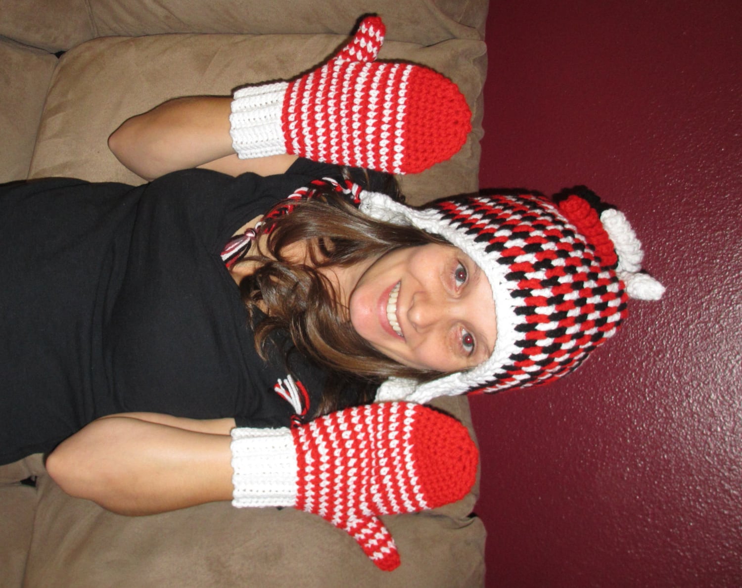 Bunte Teamgeist Hut Häkeln von StacysCustomCrafting