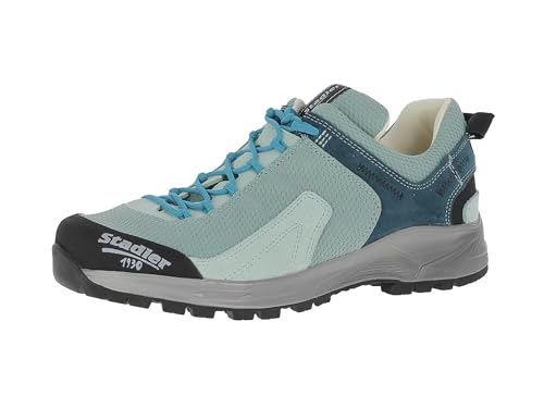 Stadler Schwendau Lady Wanderhalbschuhe Damen mit weichem Lederfutter und griffiger Laufsohle | Wanderschuhe | Trekkingschuhe | Lederfutter | Atmungsaktiv Mint EU 40 von Stadler