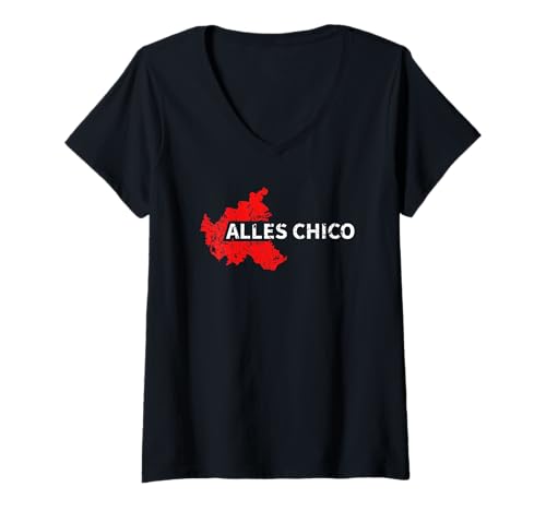 Damen Alles Chico Hansestadt Hamburg T-Shirt mit V-Ausschnitt von Stadt Hamburg Tshirts