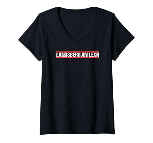 Damen Stadt LANDSBERG AM LECH T-Shirt mit V-Ausschnitt Damen Stadt LANDSBERG AM LECH T-Shirt mit V-Ausschnitt von Stadt LANDSBERG AM LECH