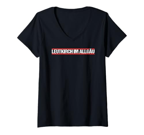 Damen Stadt LEUTKIRCH IM ALLGÄU T-Shirt mit V-Ausschnitt Damen Stadt LEUTKIRCH IM ALLGÄU T-Shirt mit V-Ausschnitt von Stadt LEUTKIRCH IM ALLGÄU