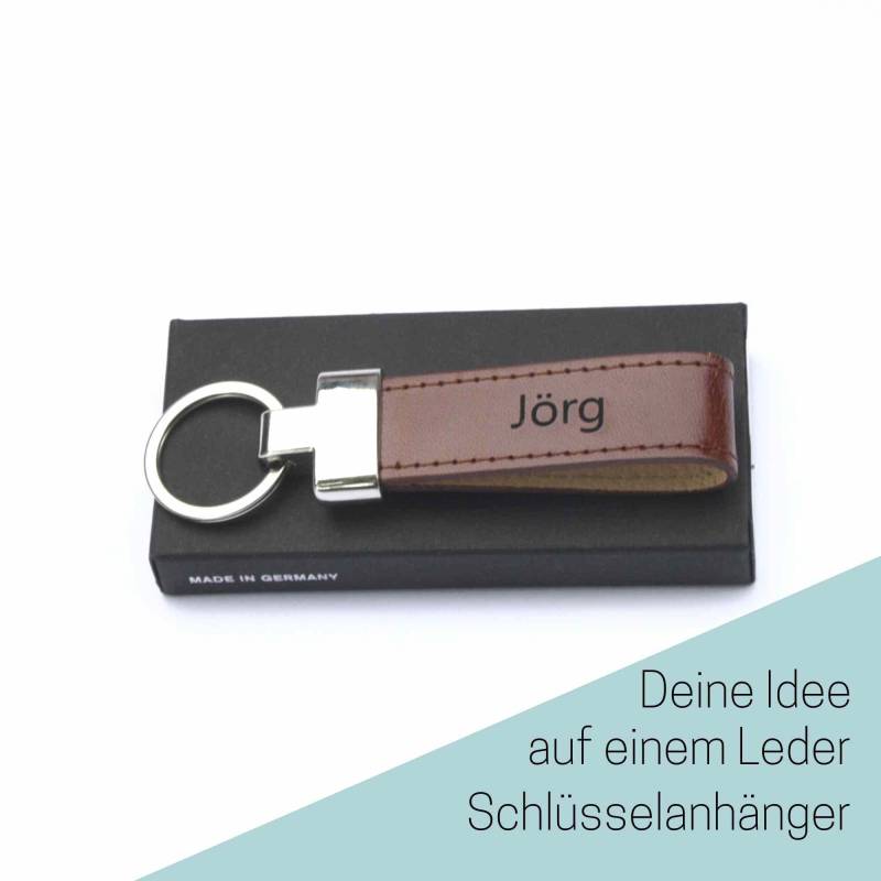 Personalisierter Schlüsselanhänger Aus Leder Mit Wunschtext Und Wunschmotiv Personalisierter Schlüsselanhänger Aus Leder Mit Wunschtext Und Wunschmotiv von StadtLandHolz