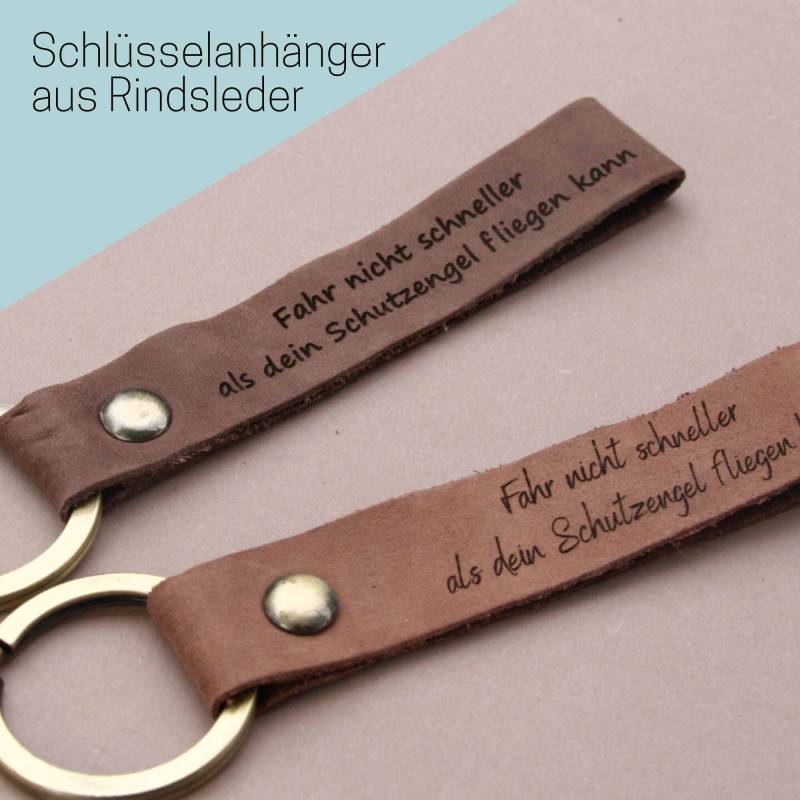 Personalisiertes Schlüsselband Aus Echtem Leder Personalisiertes Schlüsselband Aus Echtem Leder von StadtLandHolz