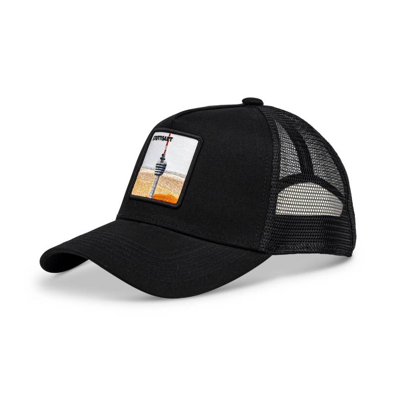 stuttgart Fernsehturm Trucker Cap Mit Patch, Headwear, Kappe, Bestickt von StadtkinderCom