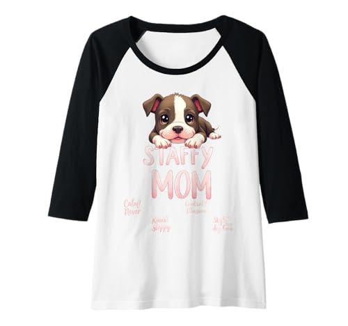 Damen Lustiges Staffy Mom Dog Stafford Mama Humor Zitat Raglan Damen Lustiges Staffy Mom Dog Stafford Mama Humor Zitat Raglan von Staffordshire Bull Terrier Fun Designs
