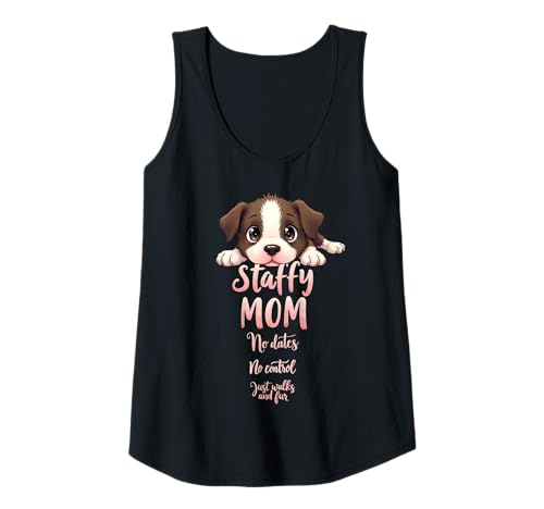 Damen Lustiges Staffy Mom Dog Stafford Mama Humor Zitat Tank Top von Staffordshire Bull Terrier Fun Designs