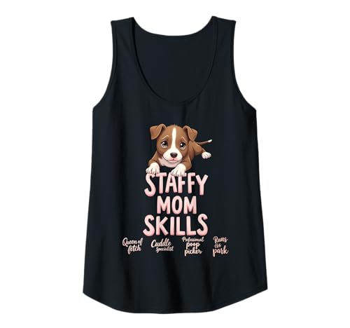 Damen Lustiges Staffy Mom Dog Stafford Mama Humor Zitat Tank Top von Staffordshire Bull Terrier Fun Designs