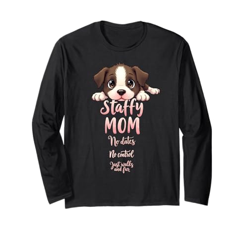 Lustiges Staffy Mom Dog Stafford Mama Humor Zitat Langarmshirt Lustiges Staffy Mom Dog Stafford Mama Humor Zitat Langarmshirt von Staffordshire Bull Terrier Fun Designs