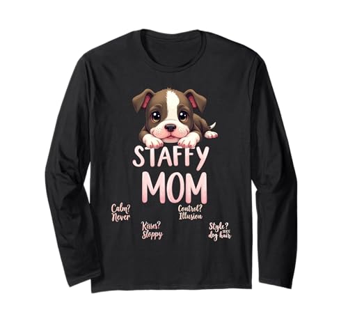 Lustiges Staffy Mom Dog Stafford Mama Humor Zitat Langarmshirt Lustiges Staffy Mom Dog Stafford Mama Humor Zitat Langarmshirt von Staffordshire Bull Terrier Fun Designs
