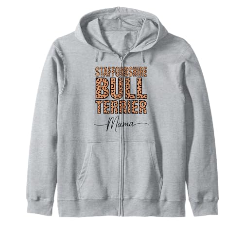 Leopardenmuster Staffordshire Bull Terrier Mama Staffy Kapuzenjacke Leopardenmuster Staffordshire Bull Terrier Mama Staffy Kapuzenjacke von Staffordshire Bull Terrier Lover Gifts