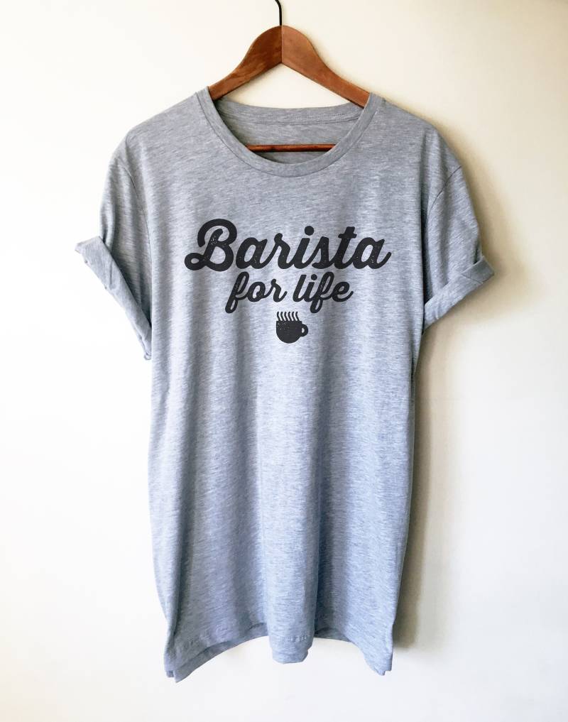 Barista Für Das Leben Unisex Shirt - Geschenk, Kaffee Shirt, Lustiges Liebhaber Koffein von StagandPeachCo