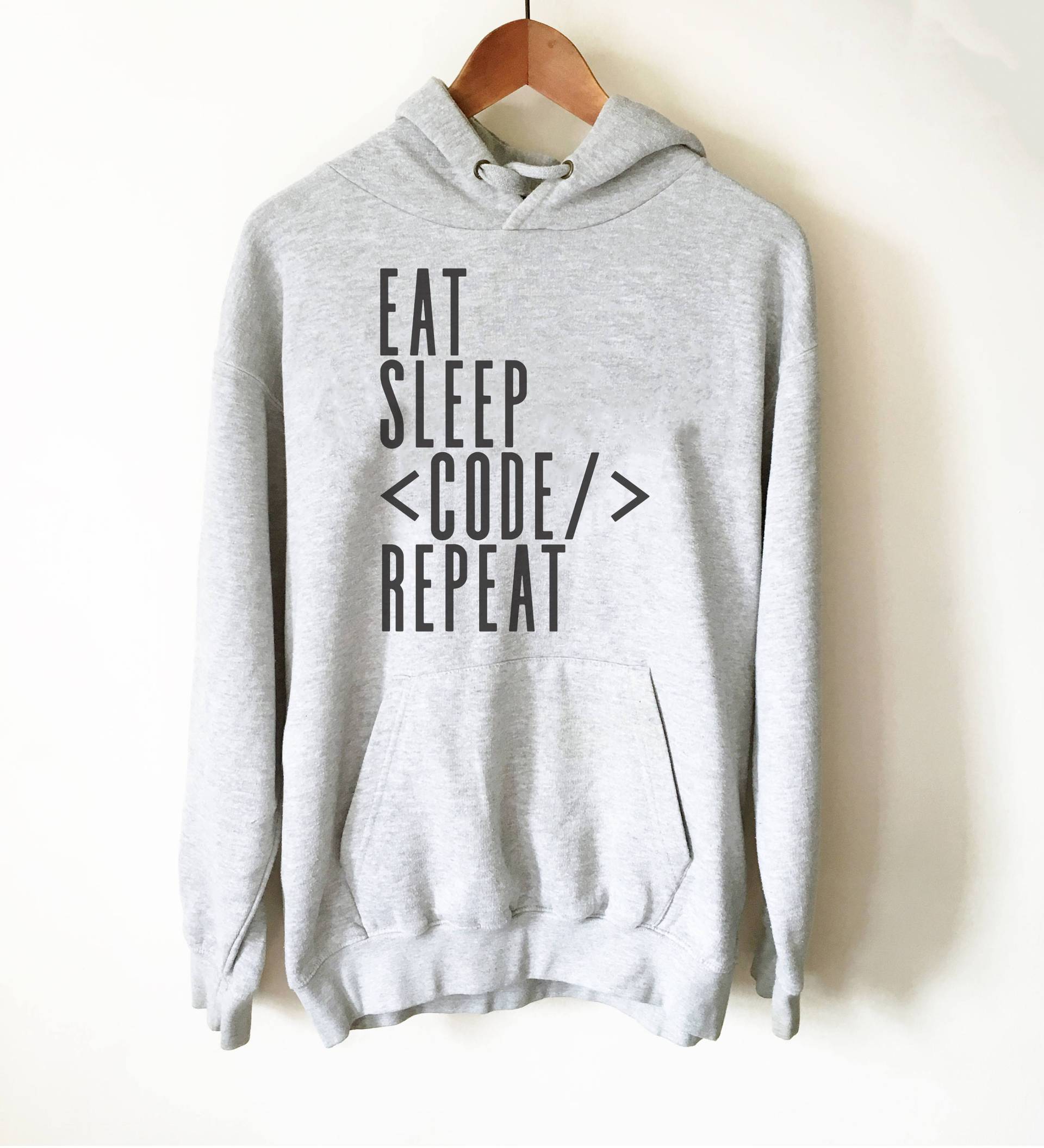 Eat Sleep Code Wiederholungs-Hoodie - Coder Hoodie, Computer Science Shirt, Programmierer Shirts, Geschenk, Shirt von StagandPeachCo