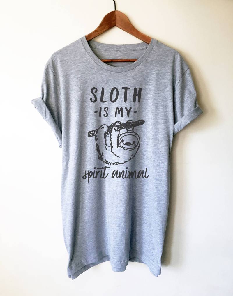Faultier Ist Mein Geisttier Unisex T-Shirt - Shirt, Geschenk, Tier Liebhaber Fauler Tag Druck Faultier Ist Mein Geisttier Unisex T-Shirt - Shirt, Geschenk, Tier Liebhaber Fauler Tag Druck von StagandPeachCo