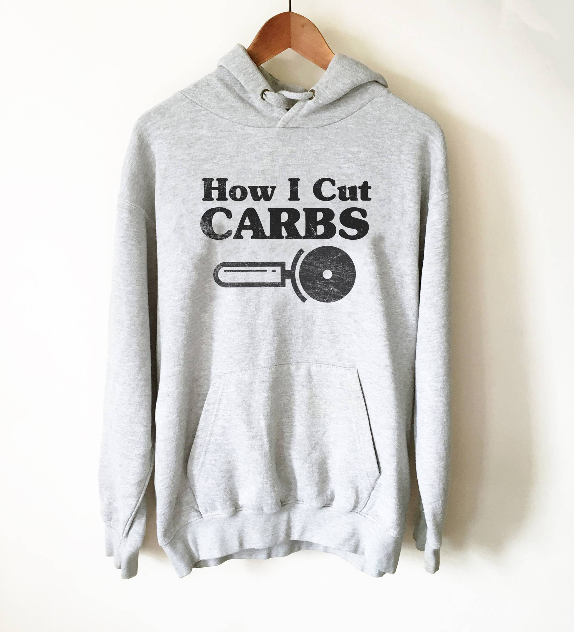 How I Cut Carbs Hoodie - Foodie Geschenk, Essen Tshirt, Junk-Food-Shirt, Liebe Kohlenhydrate, Feed Me Carbs, Pizza-Liebhaber-Shirt von StagandPeachCo