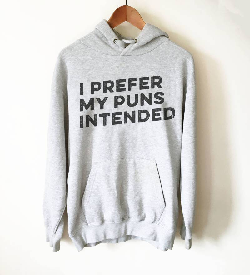 I Prefer My Puns Intded Hoodie - Buchliebhaber Geschenk Leseratte Bibliophile Grammatik Vokabel Satzzeichen von StagandPeachCo