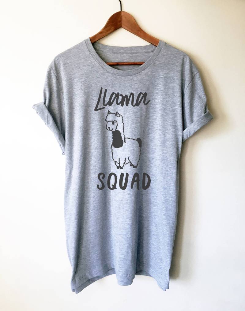 Llama Squad Unisex Shirt - Lama Shirt, Lustiges Geschenk, Tier Alpaka Mama Lama, Krafttier von StagandPeachCo
