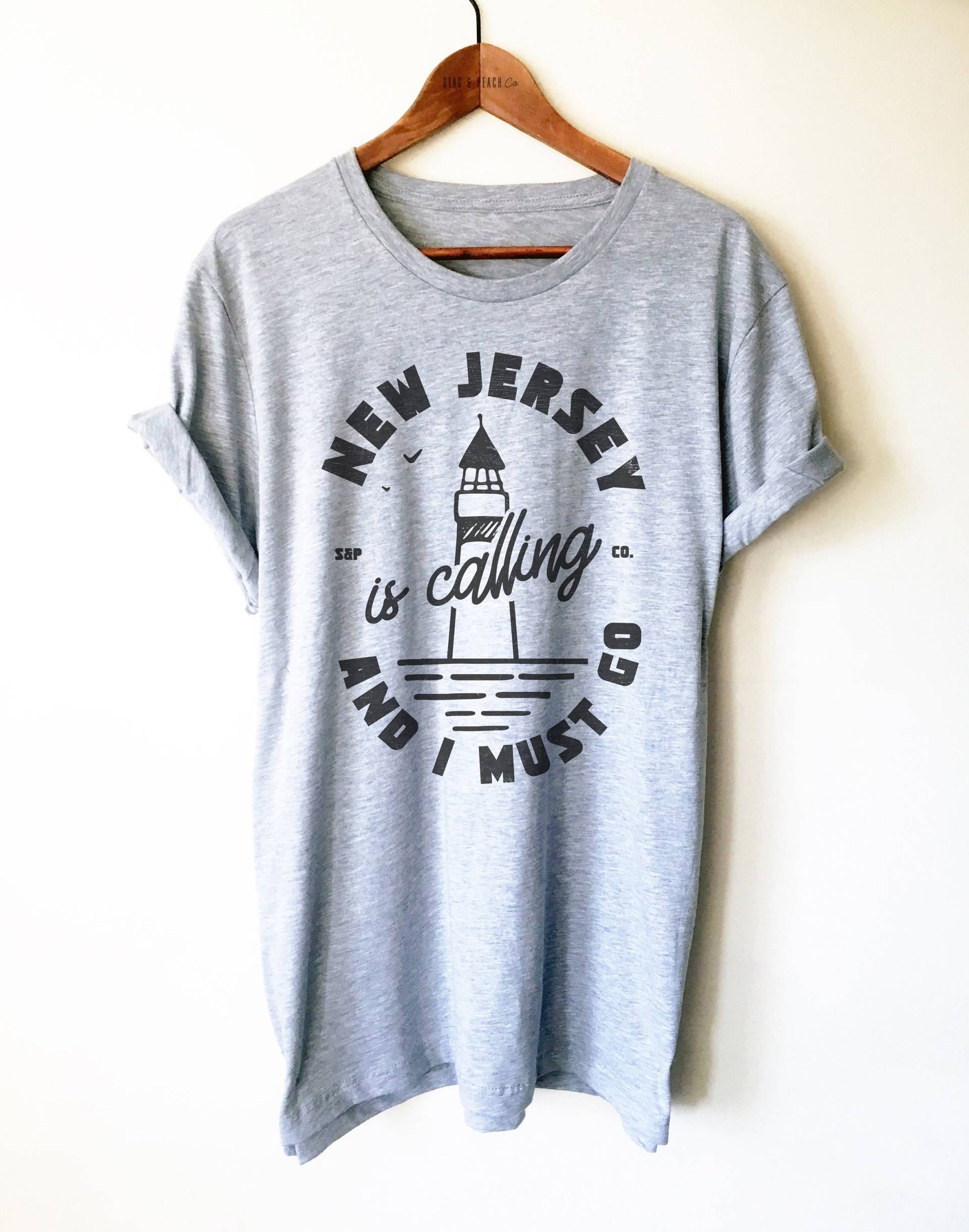 New Jersey Unisex Shirt - Ruft, Nj Geschenke, Zustand T-Shirt, Home T-Shirt, Atlantic City, Ozean Urlaub von StagandPeachCo
