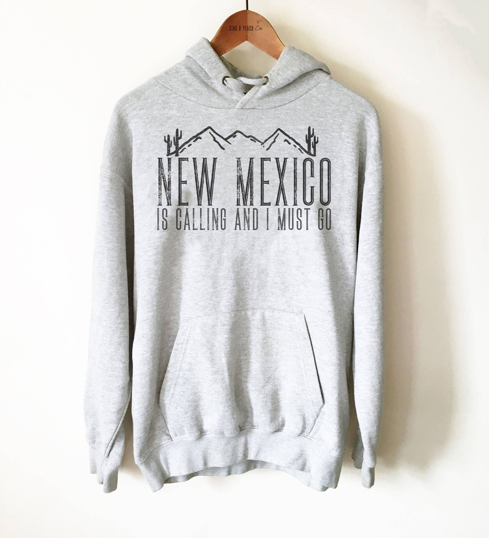 New Mexico Hoodie - Ruft, Südwesten Shirt, Sangre De Cristo Mountains Pullover, Kaktus Zustand Shirt von StagandPeachCo