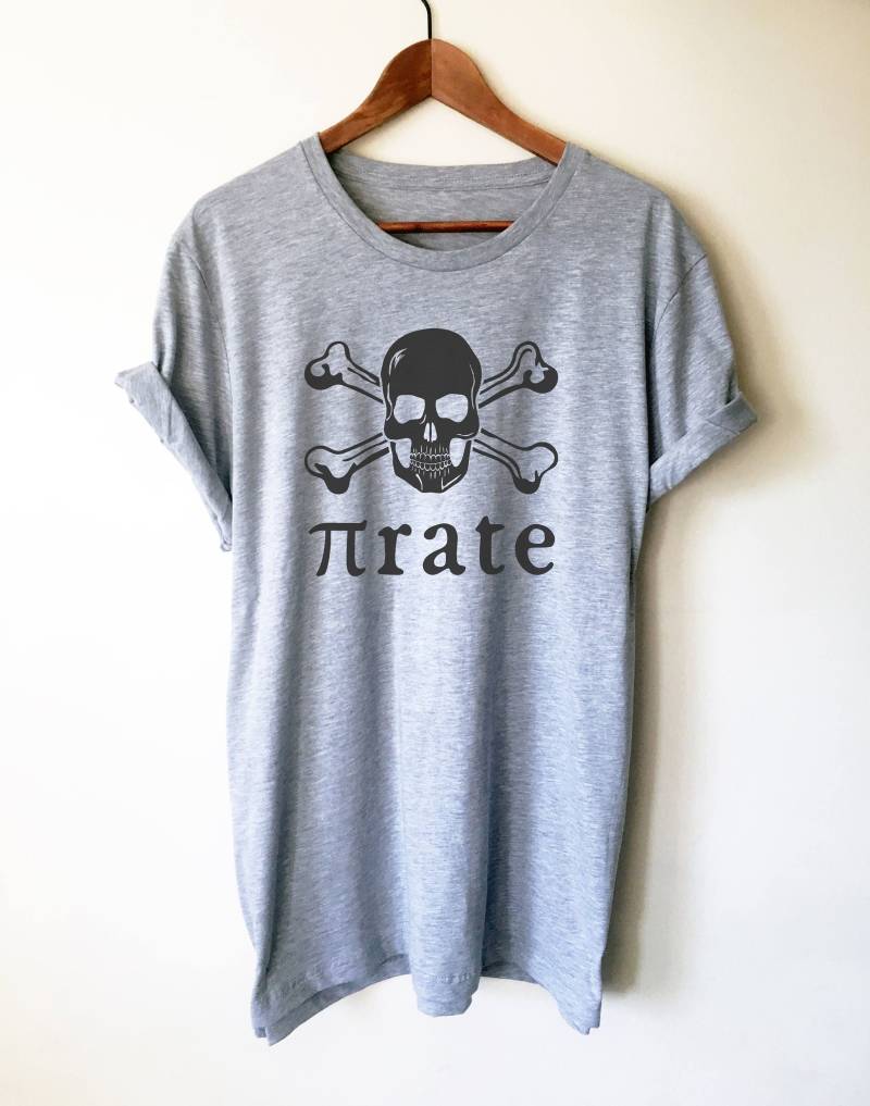 Pi-Rate Unisex Shirt - Pi Shirt, Mathe Shirts, Geek Lehrer Geschenk, Algebra Pi-Rate Unisex Shirt - Pi Shirt, Mathe Shirts, Geek Lehrer Geschenk, Algebra von StagandPeachCo
