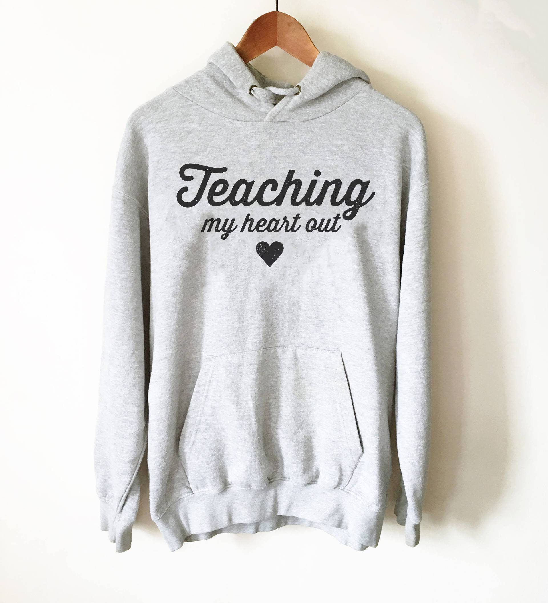 Teak Mein Herz Heraus Hoodie - Lehrer-Hemden, Lehrer-Hemd, Lehrer-Anerkennung, Mathe-Lehrer-T-stück, Lustige Lehrer-T-Shirt von StagandPeachCo