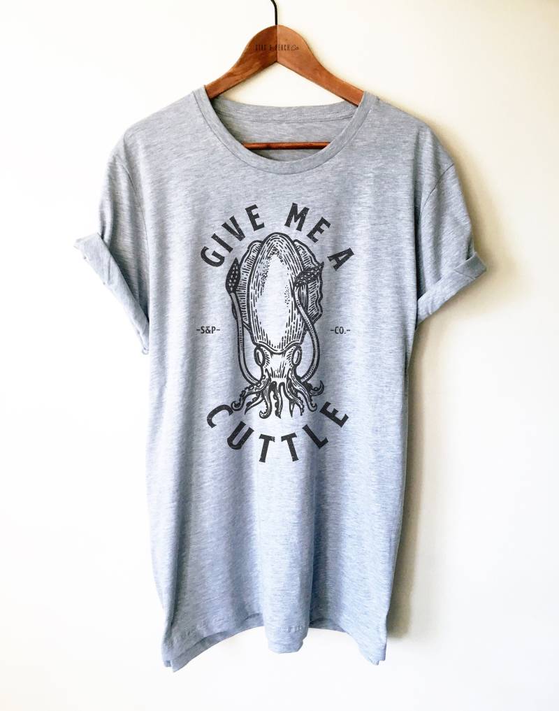 Tintenfisch Unisex Shirt - Gib Mir Ein Shirt, Oktopus Süßes Kopffüßer von StagandPeachCo