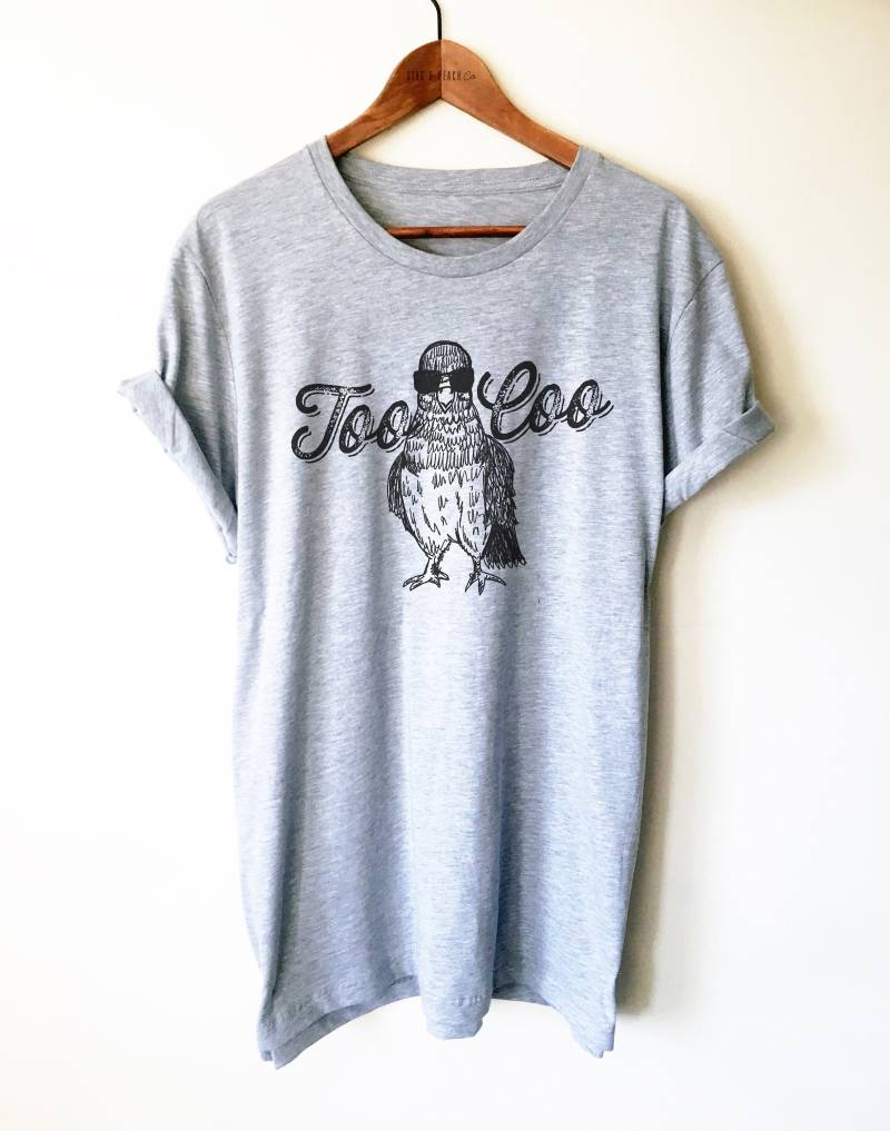 Too Coo Unisex T-Shirt - Taubenliebhaber Shirt, Cooles Tauben Vogelbeobachter Lustiges T-Shirt, Tontauben Schießen Vogel Beobachten von StagandPeachCo