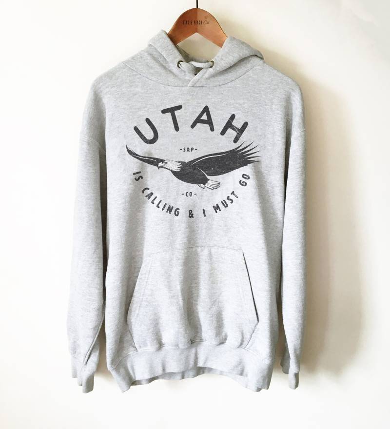 Utah Ruft Unisex Hoodie - Shirt, Ut Canyonlands Geschenk, Zion Nationalpark Zustand Ich Liebe Geschenk von StagandPeachCo