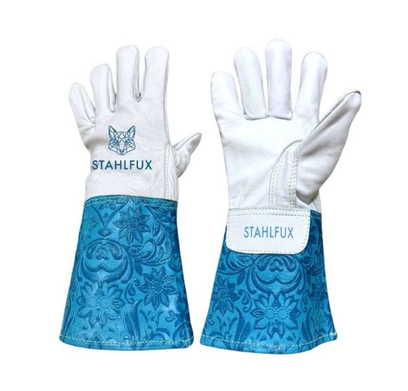 StahlFux Arbeitshandschuhe Schweißerhandschuhe Lederhandschuhe (Spar-Set, 1-St., TIG 5199) 15 cm Schutz gegen Funken, Hitze und Metallspäne von StahlFux