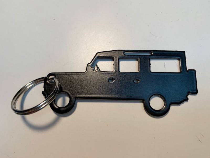 Landrover Defender 110 Schlüsselanhänger, Schwarz von StahlzeitDesign