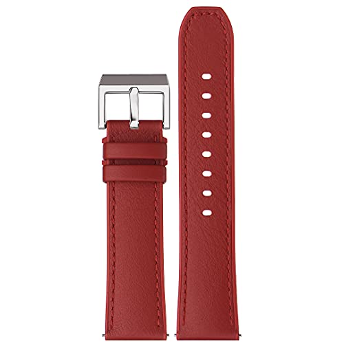 Stailer Uhrenarmband 18mm rot, aus Anilinleder mit Silikonfutter, Ersatzarmband in 18 mm, Armband mit Edelstahl Metall Schließe für Damen Stailer Uhrenarmband 18mm rot, aus Anilinleder mit Silikonfutter, Ersatzarmband in 18 mm, Armband mit Edelstahl Metall Schließe für Damen von Stailer