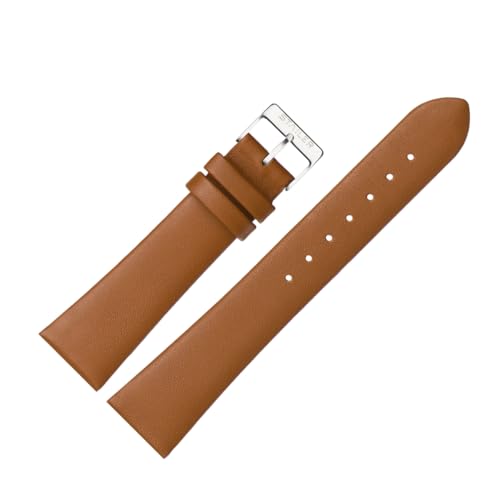 Stailer | Uhrenarmband aus echtem Leder | Lederarmband mit Edelstahl Metall Schließe |14mm (M)|14 mm (M)| Braun | Für Damen von Stailer