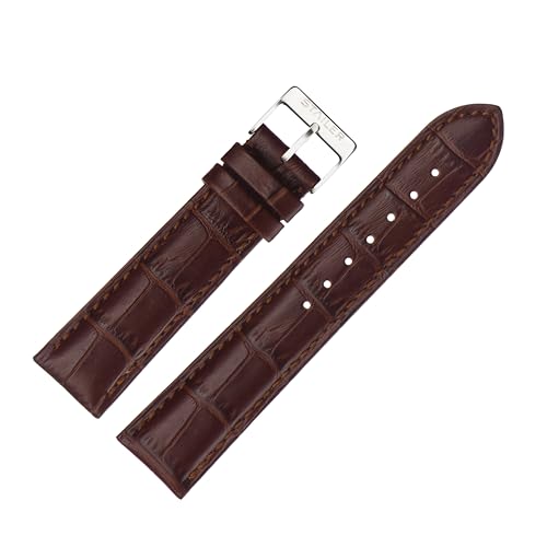 Stailer | Uhrenarmband aus echtem Leder mit Alligatorprägung | Lederarmband mit Edelstahl Metall Schließe | 22mm (M) | Braun | Unisex Stailer | Uhrenarmband aus echtem Leder mit Alligatorprägung | Lederarmband mit Edelstahl Metall Schließe | 22mm (M) | Braun | Unisex von Stailer