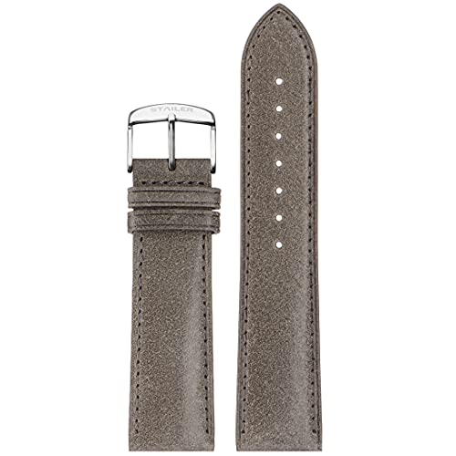 Stailer Uhrenarmband aus italienischem Vintage-Leder, 10 Farben, Premium Vintage Line Collection, Ersatzarmband in 22mm 20mm 18mm 16mm 14mm, Armband mit Edelstahl Metall Schließe für Herren und Damen von Stailer