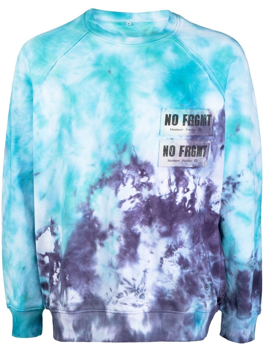 Stain Shade x Hiroshi Fujiwara Sweatshirt mit Batikmuster - Blau von Stain Shade