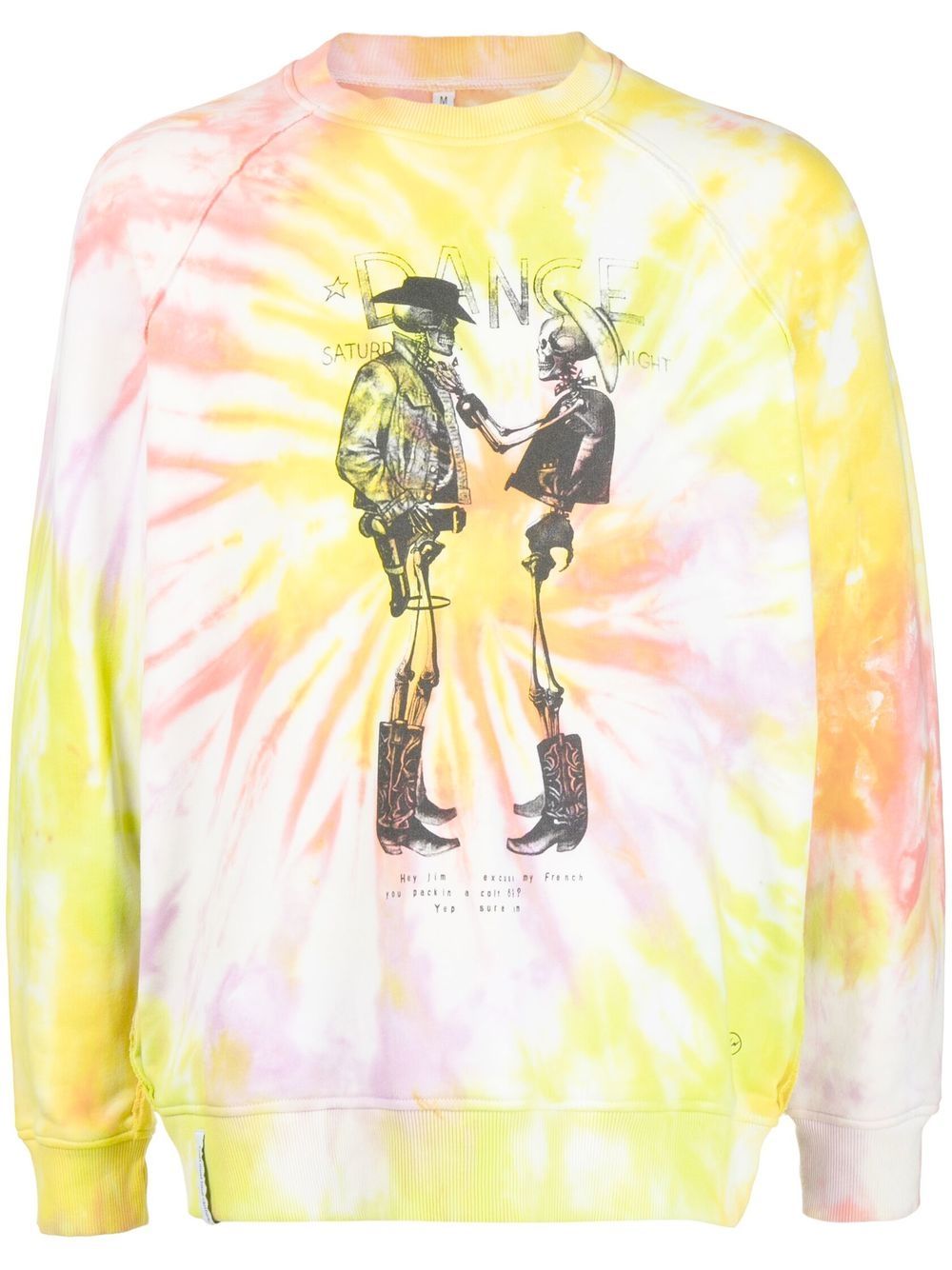 Stain Shade x Hiroshi Fujiwara Sweatshirt mit Batikmuster - Rosa von Stain Shade