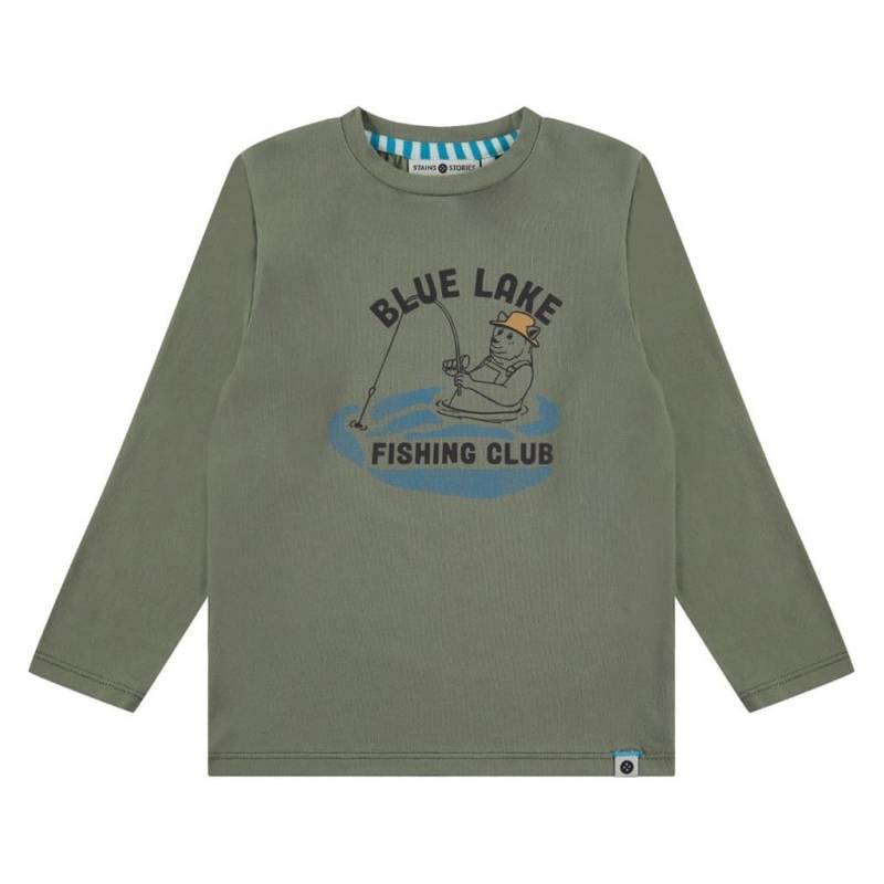 Stains und Stories Babyface Longsleeve Junge light army Bär Winter von Stains und Stories
