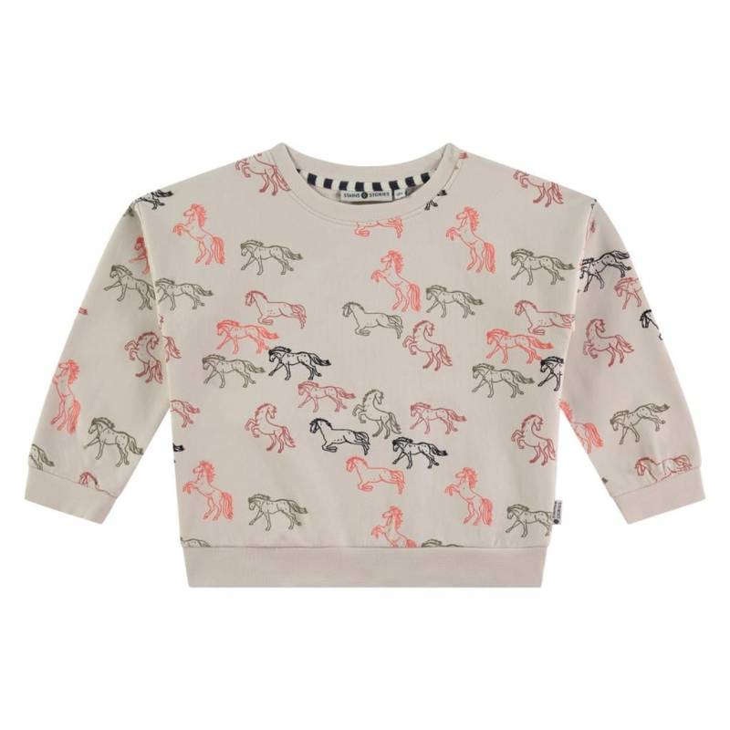 Stains und Stories Sweater Pullover Mädchen Pferd stone von Stains und Stories