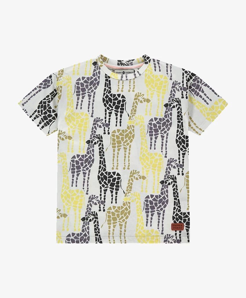 Stains und Stories T-Shirt Junge Sommer Giraffe milk von Stains und Stories