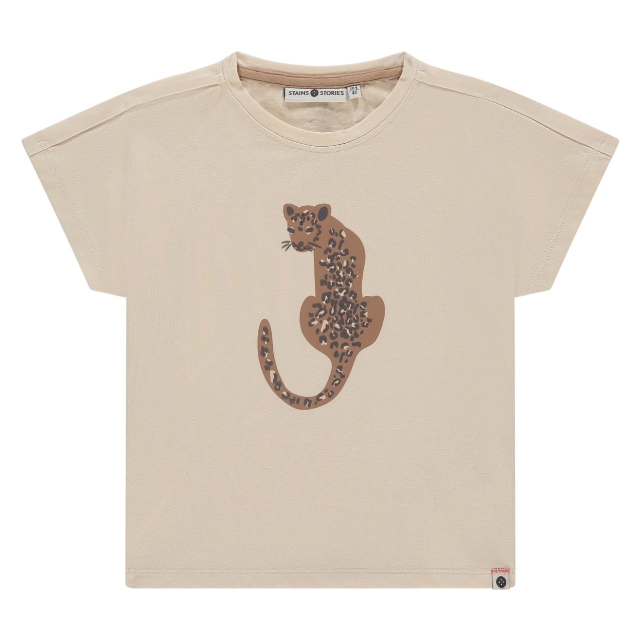 T-Shirt Mädchen Stains und Stories cream Winter 2025 Leopard von Stains und Stories