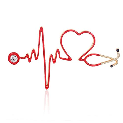 Kreative Cartoon Brosche Elektrokardiogramm Legierung Brosche Stethoskope Revers Pin Medizinische Abschlussgeschenk Für Frauen Männer von Stakee