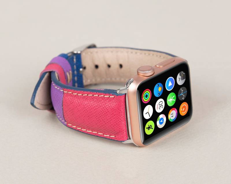 Personalisierte Bisexuell Flagge Fitbit Versa 4 3 2 1 Und Lite Leder Uhrenarmband, Bi Pride Lgbtqi + Sense 1-2 Handgemachtes Armband von Stambulin